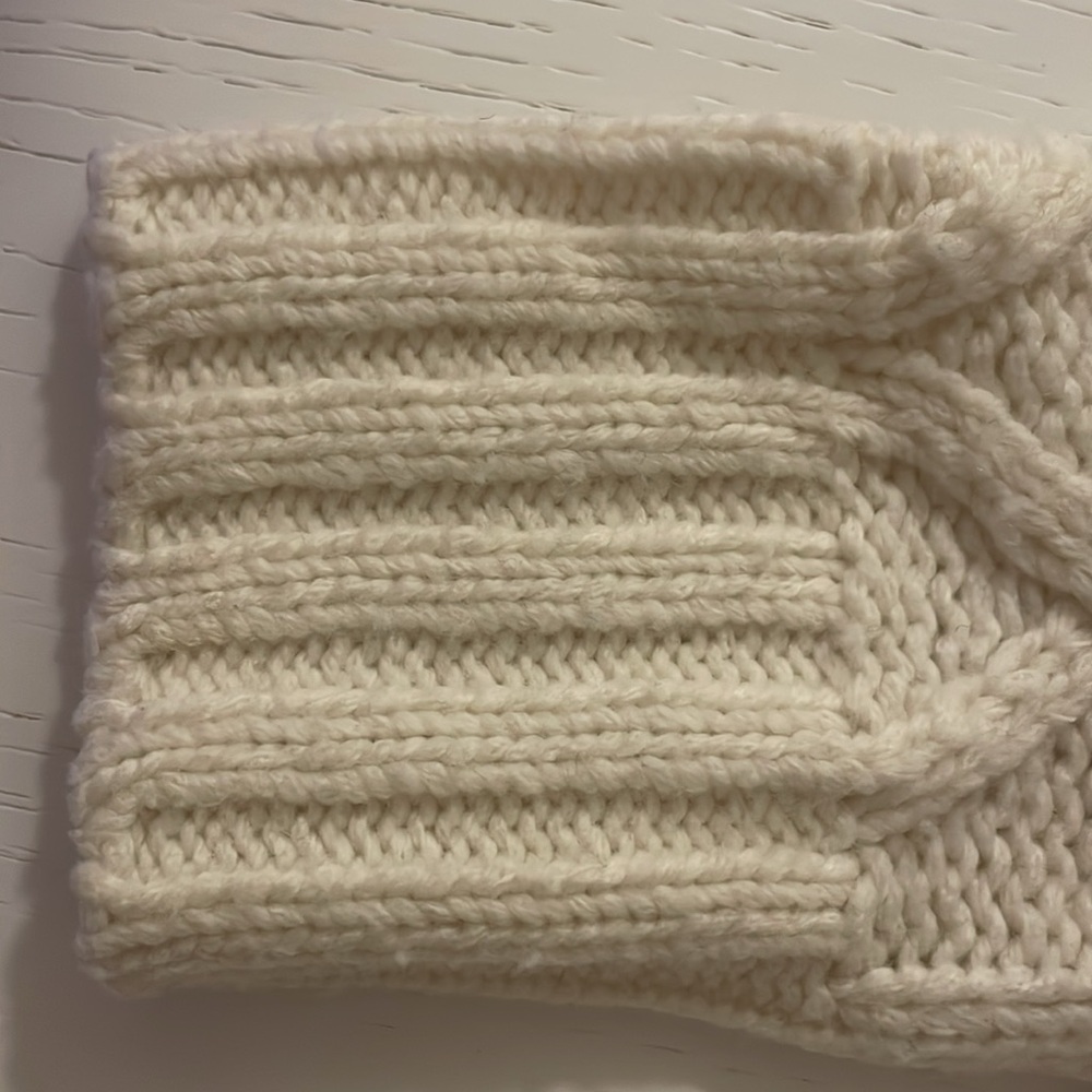 VGUC Madewell x Sezane Marin Cable Knit Sweater in Antique Cream Size XXS - Picture 6 of 8